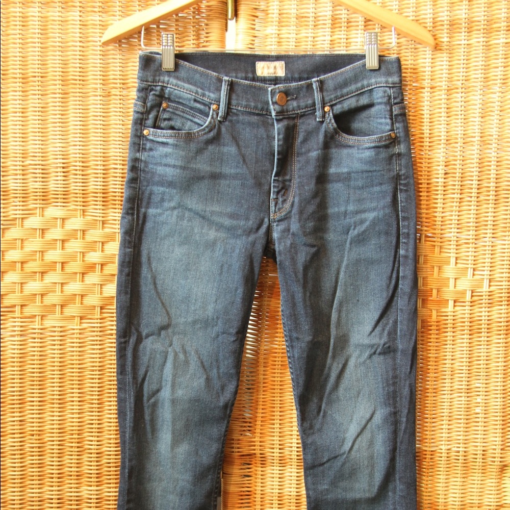 MOTHER “The Muse Ankle” Ink & Paper Jeans